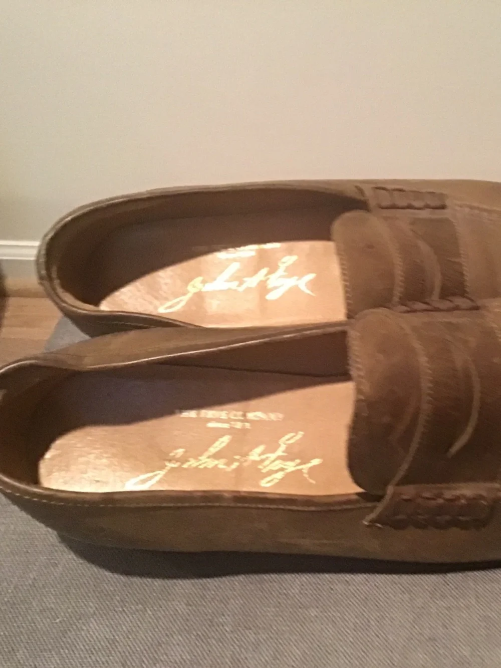 Frye James loafers burnished green loafers size 11